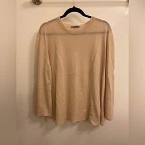 The Row Cream Crew Neck Sweater